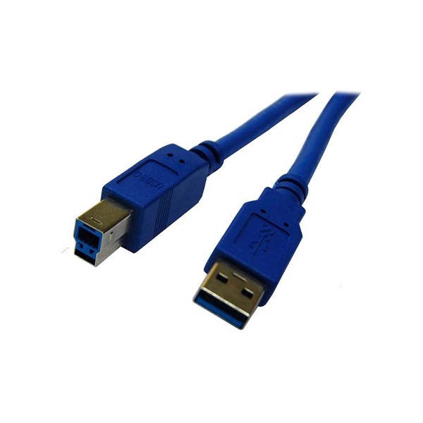 Dynamix USB 3.0 Type A Male to Type B Male Blue Cable - 3m