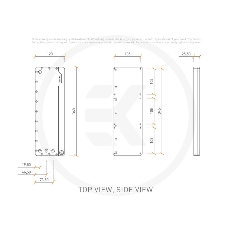 EKWB EK-Quantum Volume FLT 360 D-RGB - Plexi  3