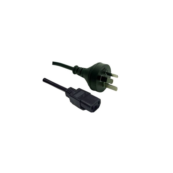 Dynamix 3-Pin Plug to IEC C13 Female Plug Power Cord Black - 3m