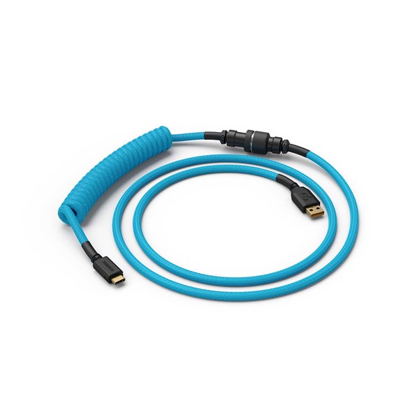 Glorious Coiled Cable - Electric Blue (USB-C with Aviator Connectors)