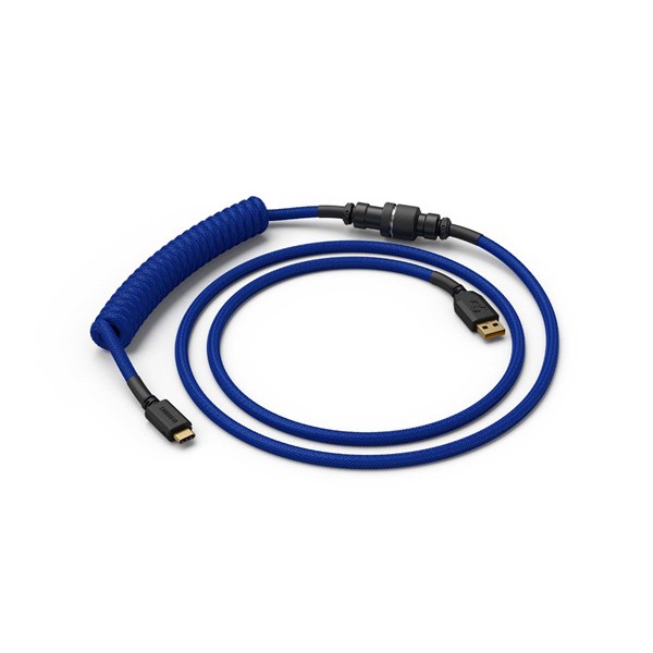 Glorious Coiled Cable - Cobalt (USB-C with Aviator Connectors)