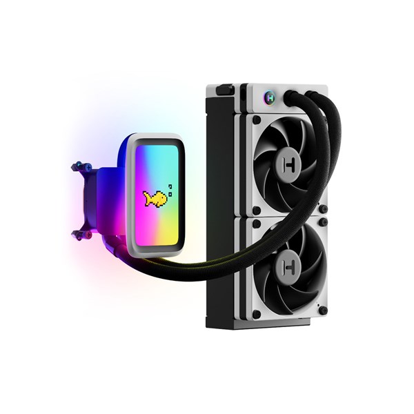 HYTE THICC Q60 240mm AIO Liquid CPU Cooler with 5" IPS Display